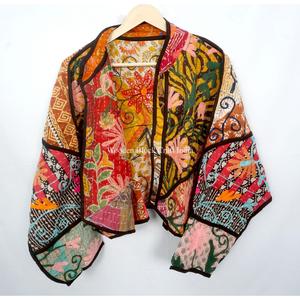 Best Quality Handmade cotton kantha <b>jacket</b> Winter wear <b>Jacket</b> Women fashionable Short-length <b>Jacket</b> in FreeSize Traditional wear - Product Image 5