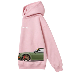 <b>Burgundy</b> Pullover <b>Hoodie</b> Long Sleeve Hooded Sweatshirt Front Car Graphic Print Kangaroo Pocket Casual Streetwear OEM Service - Product Image 3