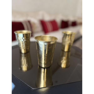Premium Pure Brass <b>Cup</b>& <b>Saucer</b> Set Handcrafted Traditional Filter Coffee Tumbler And <b>Saucer</b> Vintage Golden Finish For Home Decor - Product Image 2