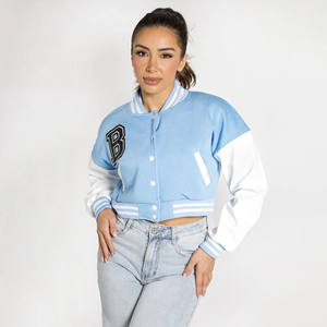 Veste universitaire vintage originale de haute qualité pour femme, fermeture à boutons, broderie imprimée, réversible, veste écologique pour femme - Product Image 5