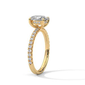 แหวนเพชรทองคำ 14K เพชรเพาะเลี้ยงในห้องปฏิบัติการ แหวนทองคำแท้ 18K สำหรับผู้หญิง สไตล์คลาสสิก รับรองโดย IGI แหวนหมั้น แหวนวันครบรอบ - Product Image 5