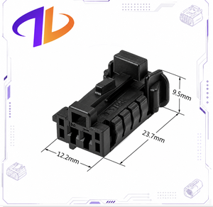Adaptateur automobile étanche 2 broches 98822-1020 mâle/femelle avec contact en cuivre, faisceau de câblage en nylon pour connexions de fils - Product Image 1