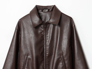 Chaquetas de Cuero Vacuno para Mujer, Chaquetas de Cuero PU Tejido, Chaquetas de Motociclista con Logotipo Personalizado, Corte Ajustado, Fabricante OEM ODM - Product Image 5