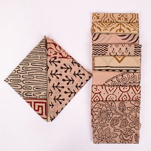 Craftjaipur Bulk Indian Hand Block Printed Floral Cotton <b>Scarf</b> 21X21 Inch <b>Square</b> Bandanas Unisex Summer Collection Wristband - Product Image 3