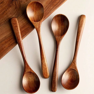 Leaf Wooden Spoon Hand Organic Kitchen Utensils by barkah <b>star</b> - Product Image 1