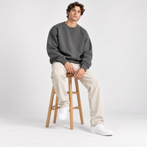 Pullover Sweatshirt Low MOQ <b>Mens</b> <b>Tops</b> Outdoor Side Zipper OEM ODM Regular Fit Split Hem Blank <b>Henley</b> Collar Sherpa Sweatshirt - Product Image 5