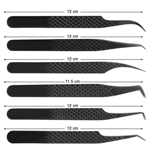 แหนบดึงขนตาสแตนเลส ลายเพชรกันลื่น ปลายไฟเบอร์ รับทำโลโก้ตามสั่ง - Product Image 3