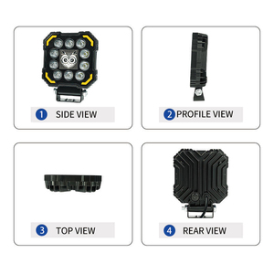 Luces Antiniebla LED Cuadradas RGB de 20W y 10 Lentes para Motocicleta LIUHJG, Luces de Trabajo para Motocicleta de Aleación de Aluminio IP67 - Product Image 3