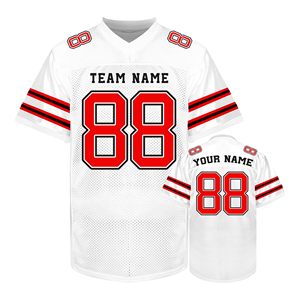 Maillot de football américain streetwear, fabricant, maille polyester, logo personnalisé, patch brodé, respirant, séchage rapide, tenue d'équipe - Product Image 4