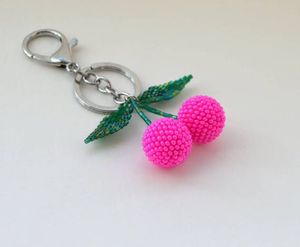 Porte-clés artisanal en perles de rocaille, porte-clés tendance, breloque de sac à prix avantageux - Product Image 5