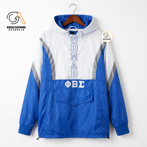 Phi Beta Sigma |   Sudadera con Capucha Bordada de Lujo, 100% Algodón, Cuello Redondo, 370g, Diseño Sólido con Bolsillo, Corte Regular, Casual, para Todas las Temporadas - Product Image 3