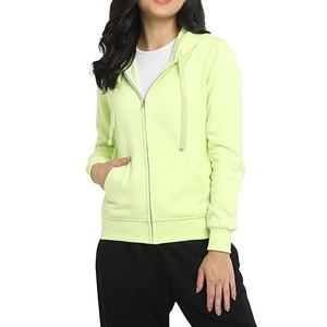 Sudadera con capucha de forro polar con cremallera completa para mujer, la mejor valorada, con logo personalizado, ropa de moda urbana profesional, nuevo estilo 2026 - Product Image 4