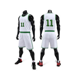 Uniforme de basket-ball pour adultes, maillot d'équipe vert personnalisé, respirant, grande taille - Product Image 3