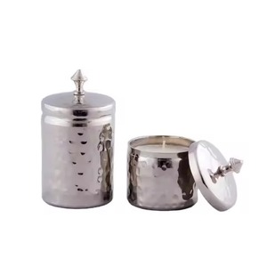 Designer Metal Candle Jar Modern Candle Holder Container Wedding Party Decoration Accent - Product Image 3