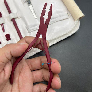 Kit de Herramientas Profesionales de Acero Inoxidable para Extensiones de Cabello, Alicates de 2 Orificios, Pinzas para Secciones de Cabello, Logotipo Personalizado, Venta al Por Mayor ZETOMED PRO - Product Image 2