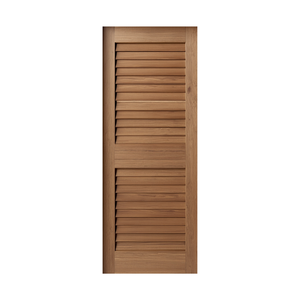 Premium <b>Rustic</b> Solid Wood Louvered Doors with Smooth Finished Surface for Interior Closet Bedroom and <b>Cabinet</b> Decoration - Product Image 1