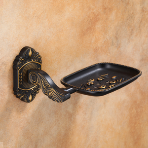Jabonera de Aleación de Aluminio Negro Mate, Estilo Europeo, Moderna y Vintage, de Doble Uso, para Baños Contemporáneos - Product Image 2