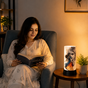 Radha Krishna LED Night <b>Lamp</b> Acrylic Spiritual Table Light <b>USB</b> Touch Decorative Bedside Janmashtami Diwali Gift Home Temple Room - Product Image 2