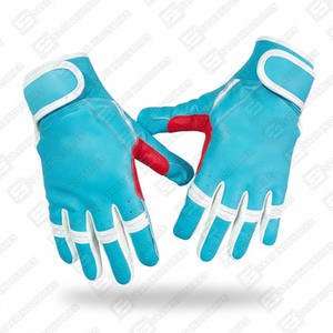 Gants de baseball souples et résistants bleu clair pour receveur, nouveau design unique, manchette courte, en cuir doux et confortable - Product Image 6