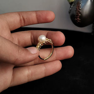 Attractive Freshwater Pearl Floral <b>Adjustable</b> <b>Ring</b> Free Size Open Band Pearl Jewelry <b>Ring</b> Resizable Supplier - Product Image 3