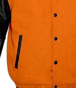 Custom Men's Varsity <b>Jacket</b> Wool Blend <b>Leather</b> Sleeves Fashion Letterman Coat OEM ODM Factory Sample Service - Product Image 5