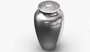 Silver Metal Traditional Cremation Urn Keepsake <b>Memorial</b> Jar Adult Ashes Decorative Funeral <b>Vase</b> Custom Printing 1-2L Capacity - Product Image 4