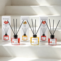 Diffuseur de parfum en bouteille transparente et lumineuse, parfum grenade et melon, avec bâtonnets diffuseurs, pour hall d'hôtel, bureau, cadeaux