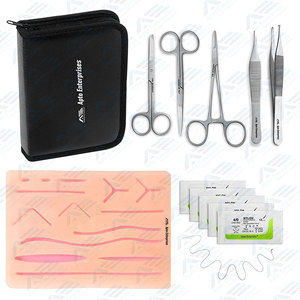 Comprehensive Medical Kit with Stainless Steel Instruments for Suture <b>Practice</b> Including Suture Kit and Suture <b>Practice</b> <b>Pad</b> - Product Image 1