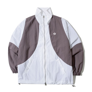 Custom Contrast Panel Track Windbreaker <b>Jacket</b> Vintage High Collar <b>Lightweight</b> Streetwear <b>jacket</b> for men Nylon Outerwear OEM ODM - Product Image 6