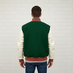 Wholesale Custom Made 100% <b>Wool</b> Breathable Waterproof Canvas Winter Jacket Men's Custom Printed Logo Streetwear Hooded 2 Tone - Product Image 6