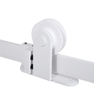 Kit di Montaggio per Porta Scorrevole Rustica Bianca da 6 Piedi per Interni - Product Image 5