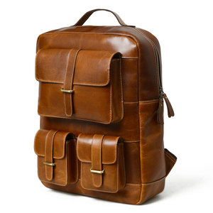 Mochilas Unisex de Piel Auténtica, Diseño Nuevo, Fabricadas en Fábrica, Precio Más Bajo, Talla Adulto, MOQ Bajo, Mejores Mochilas de Estilo - Product Image 5