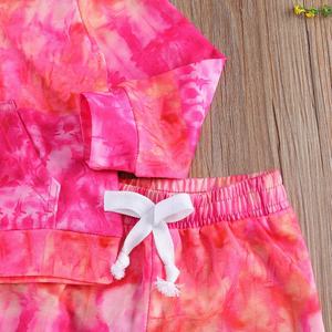Conjunto de chándal personalizado Tie Dye para niños, nuevo diseño de sublimación, traje personalizado de 2 uds para niños - Product Image 3
