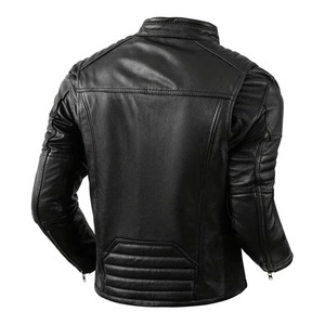 Chaqueta de Cuero para Motociclista, Otoño, Chaqueta de Piel de Oveja Suave de Primera Calidad - Product Image 4