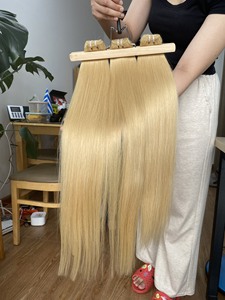 Bundles de cheveux humains Remy vierges blonds 100% avec fermeture à vague profonde lâche expédition rapide 613 24 60 Options de couleur - Product Image 6