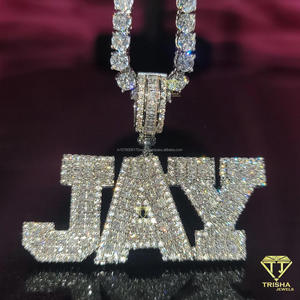 Luxury " Nick " <b>Name</b> Necklace Moissanite Diamond Pendant Hip Hop Tennis <b>Chain</b> Custom Jewelry Gift - Product Image 2