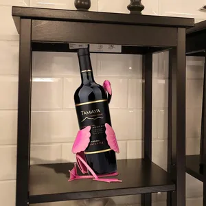 Soporte Metálico para Botella de Vino con Forma de Flamenco Rosa, Estante de Mesa para una Sola Botella, Escultura Decorativa de Pájaro para Cocina, Hogar, Bar y Regalos de Vino - Product Image 3