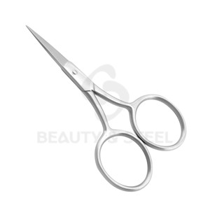 Professional Curved Stainless Steel Cuticle Scissors with Needle-Sharp Tips and <b>Sandblasted</b> Matte Finish for Precision Care - Product Image 3