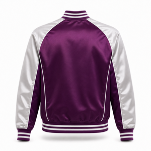 Chaqueta de Satén Bordada Personalizada al por Mayor, Chaqueta Bomber Unisex, Ropa Urbana, Fabricante OEM, Marca Privada, Proveedores de Ropa al por Mayor - Product Image 2