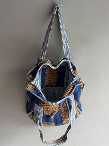Sac fourre-tout en coton imprimé tigre rose et vert, motif à panneaux, ouverture supérieure, sac de shopping tendance, idéal pour l'été, CADEAU POUR ELLE - Product Image 2