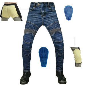 Pantalones Vaqueros de Motociclismo con Logotipo Personalizado, Resistentes al Viento, Ropa Deportiva de una Pieza con Protección para las Rodillas - Product Image 1