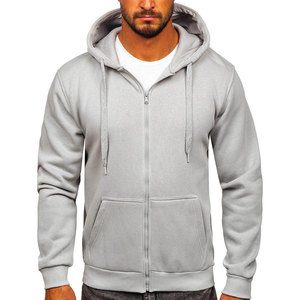 Sudadera con capucha para hombre con cremallera completa, precio al por mayor, personalizada, 500GSM, algodón, fabricada directamente en fábrica, con bolsillos. - Product Image 1