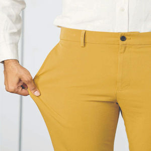 Pantalones Chino para Hombre Color Mostaza de Alta Calidad, 100% Algodón, Secado Rápido, Transpirables, Ecológicos, Fáciles de Usar, Pantalones Chino para Golf - Product Image 5