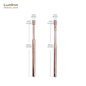 King & Lady Mate L-PS10 Ensemble de cure-oreilles en acier inoxydable avec différents styles, facile à utiliser, soin complet des oreilles - Product Image 2