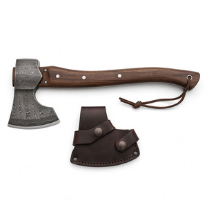 Hache en acier de Damas traditionnelle, fabriquée à la main, outil de camping en plein air pour couper et hacher du bois - Product Image 6