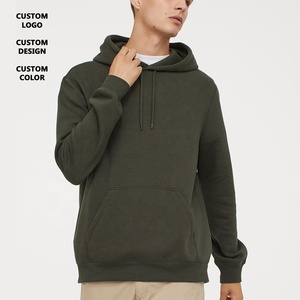 Sweat-shirt à capuche pour homme, design personnalisé, couleur unie, molleton de coton, coupe classique, streetwear, service OEM - Product Image 1