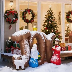 Decorazioni Natalizie Gonfiabili in PVC Illuminato da 2,3 m con Scritta JOY per Presepe - Product Image 6