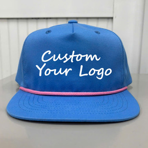 Wholesales ODM Custom Logo Rope Snapback <b>Caps</b> Indonesia Hat Factory Woven Tag Gorras For Men <b>Women</b> Outdoor Activity Multi Color - Product Image 1