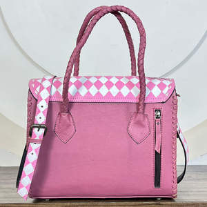 Nuevo Bolso Tote de Cuero Vacuno Genuino 2026 con Diseño a Cuadros y Estampado Floral, Elegante Bolso de Hombro y Bandolera para Mujer para Uso Diario - Product Image 5