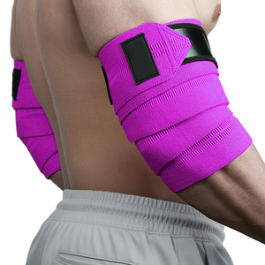 Accessoires de gym : Bandes de compression élastiques pour le coude et le genou, protection pour l'entraînement, la musculation et le powerlifting - Product Image 1